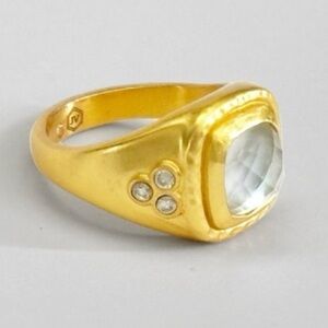 NWT Julie Vos ✨iridescent✨ gold ring